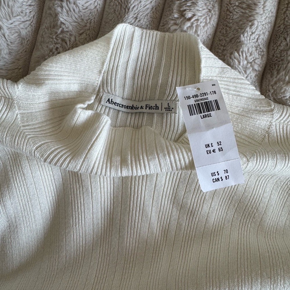 Abercrombie & Fitch Cream Ribbed Bodysuit - Picture 6 of 6